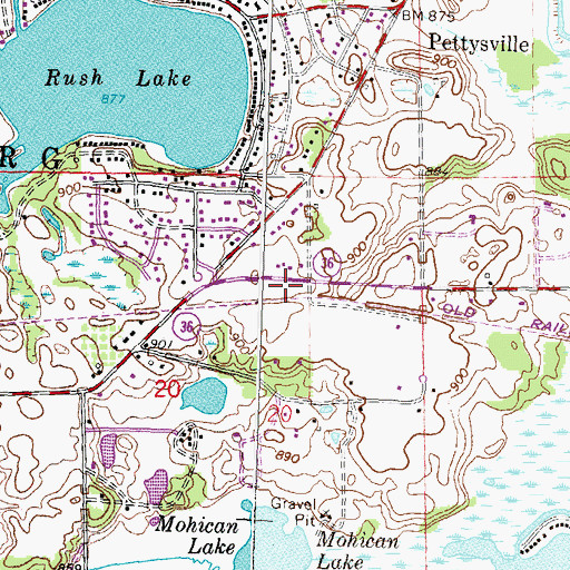 Topographic Map of Hamburg Township Fire Department Station 11, MI