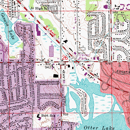Topographic Map of Waterford Township Fire Department Station 3, MI