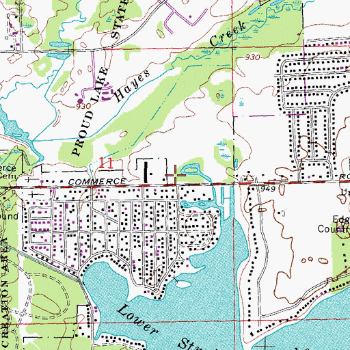 Topographic Map of Commerce Township Fire Department Station 2, MI