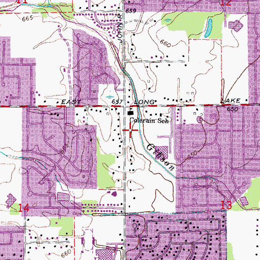 Topographic Map of Troy Fire and Police Training Center, MI
