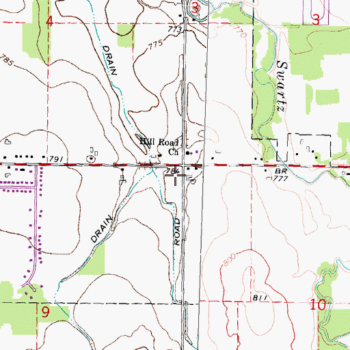 Topographic Map of Mundy Township Fire Department Station 2, MI