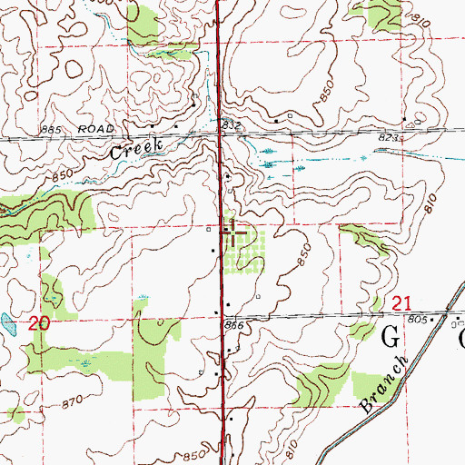 Topographic Map of Goodland Township Fire Department, MI