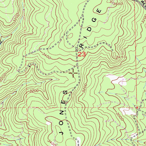 Topographic Map of Jones Ridge, CA