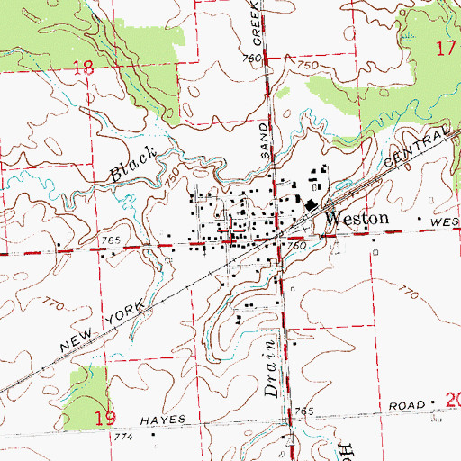 Topographic Map of Fairfield Township Fire Department, MI