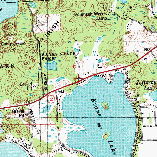Topographic Map of Sand Lake Volunteer Fire Department Station 1, MI