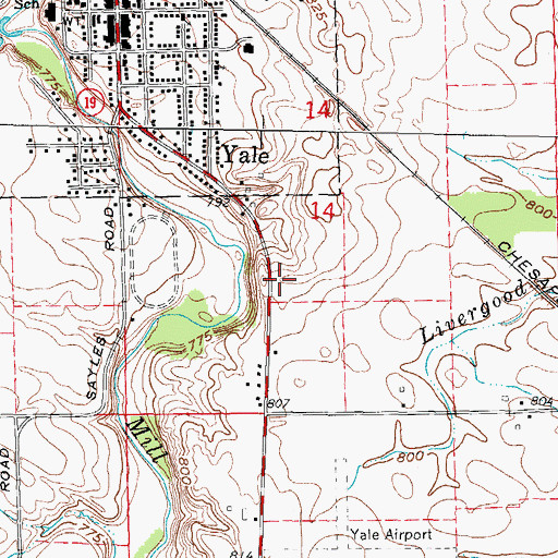 Topographic Map of Brockway Township Fire Department, MI