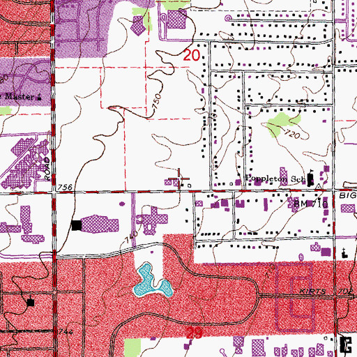 Topographic Map of Troy Fire Department Station 3, MI