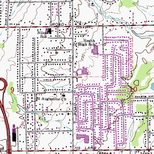 Topographic Map of Troy Fire Department Station 2, MI