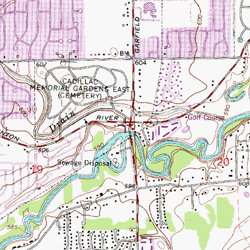 Topographic Map of Clinton Township Fire Rescue and Emergency Medical Services Station 3, MI