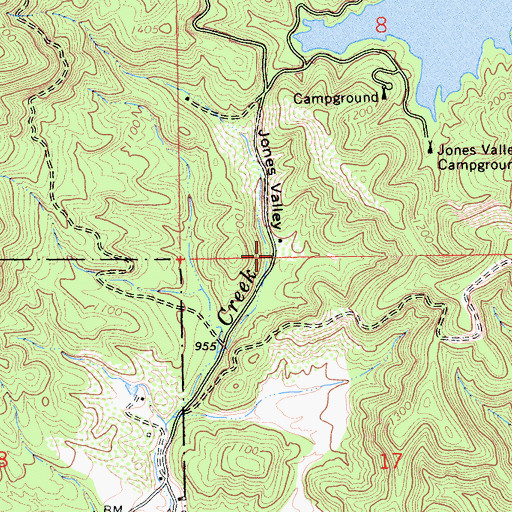 Topographic Map of Jones Valley, CA