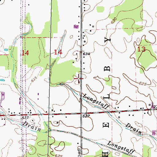 Topographic Map of Shelby Township Fire Department Station 4, MI