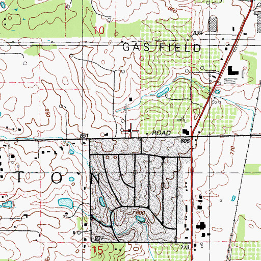 Topographic Map of Washington Township Fire Department Station 2, MI