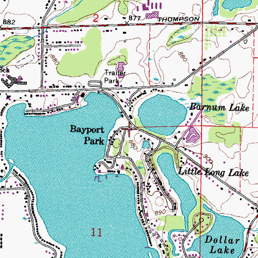 Topographic Map of Fenton Township Fire and Rescue Station 1, MI