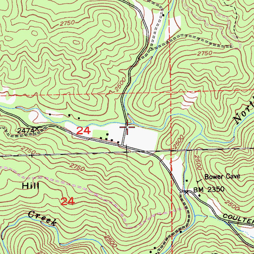 Topographic Map of Jordan Creek, CA