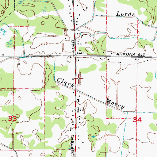 Topographic Map of Sumpter Township Fire Department Station 2, MI
