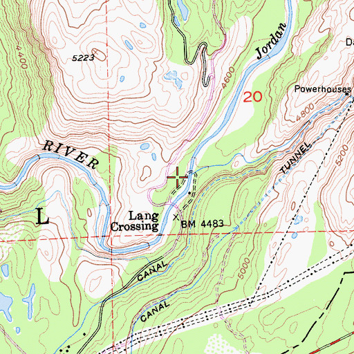 Topographic Map of Jordan Creek, CA