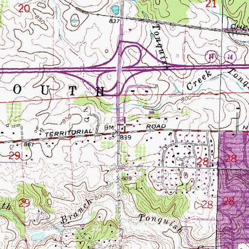 Topographic Map of Plymouth Community Fire Department Station 3, MI
