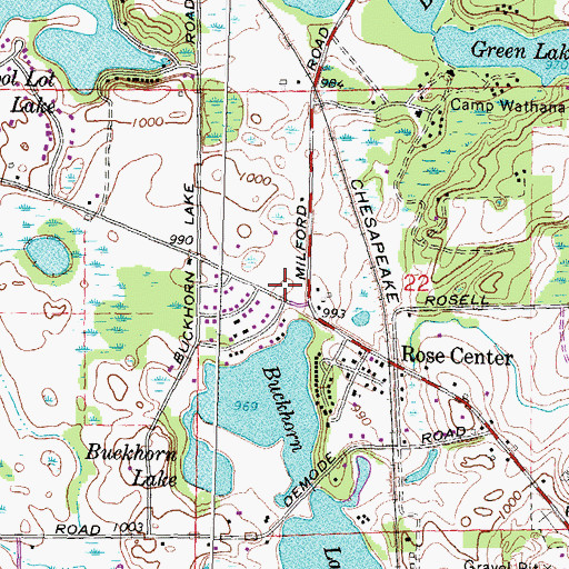 Topographic Map of North Oakland County Fire Authority Station 3, MI