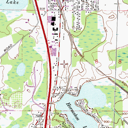 Topographic Map of Northfield Township Fire Department Station 1 Headquarters, MI