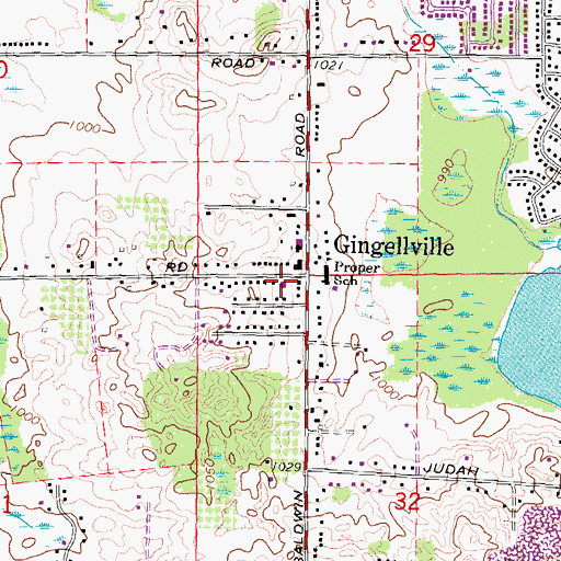 Topographic Map of Orion Township Fire Department Station 3, MI