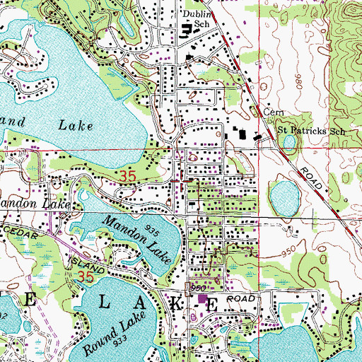 Topographic Map of White Lake Township Fire Department Station 2, MI