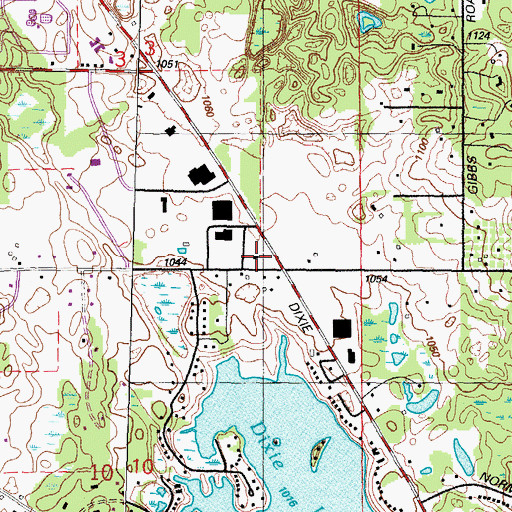 Topographic Map of Springfield Township Fire Department Station 2 Headquarters, MI