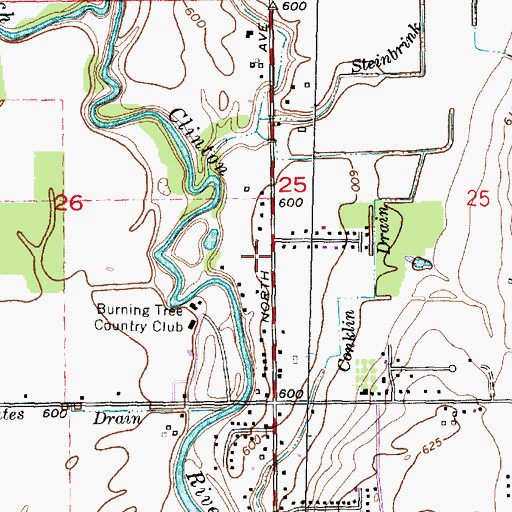 Topographic Map of Macomb Township Fire and Rescue Station 3, MI
