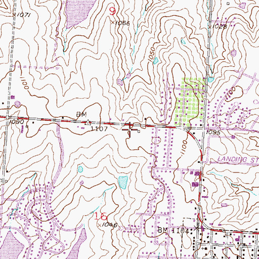 Topographic Map of South Metropolitan Fire Protection District Station 1, MO