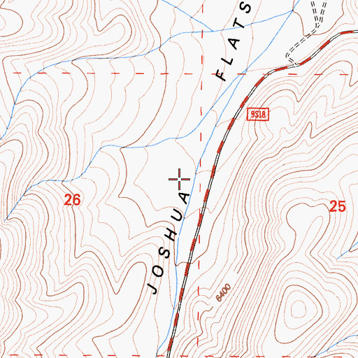 Topographic Map of Joshua Flats, CA
