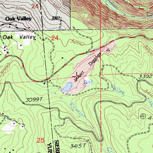Topographic Map of Joubert Diggings, CA