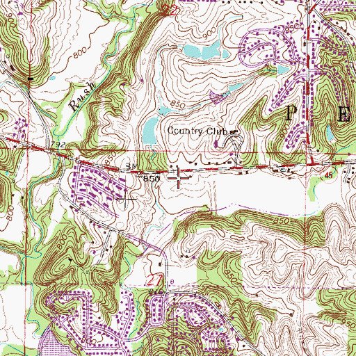 Topographic Map of Southern Platte Fire Protection District Station 3, MO