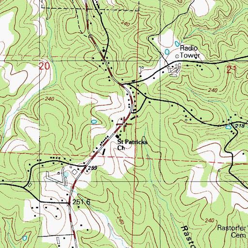 Topographic Map of Gravois Mills Fire Department, MO