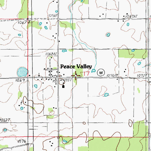 Topographic Map of Peace Valley - White Church Volunteer Station 2, MO