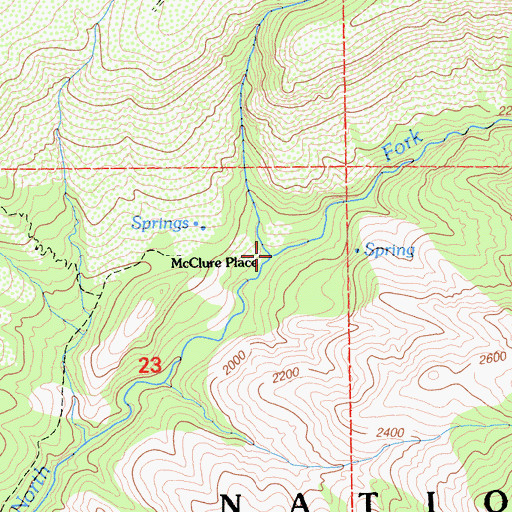 Topographic Map of Judd Creek, CA