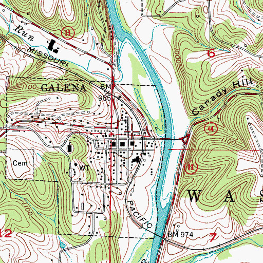 Topographic Map of North Stone Northeast Barry County Fire District Station 21, MO