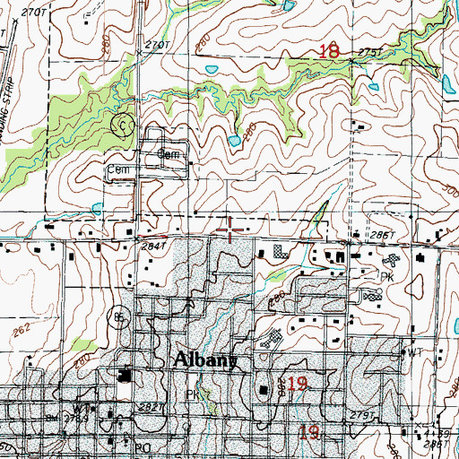 Topographic Map of Missouri Department of Conservation Forestry Northwest Regional Field Fire Office Albany, MO