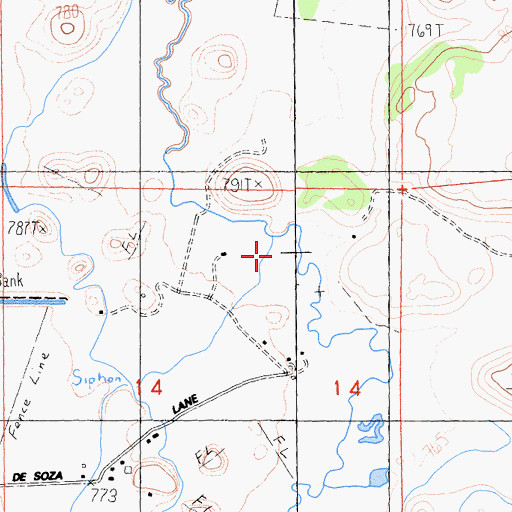 Topographic Map of Julien Creek, CA
