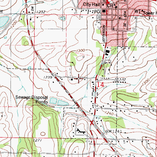 Topographic Map of Ava Rural Fire Department Station 2, MO