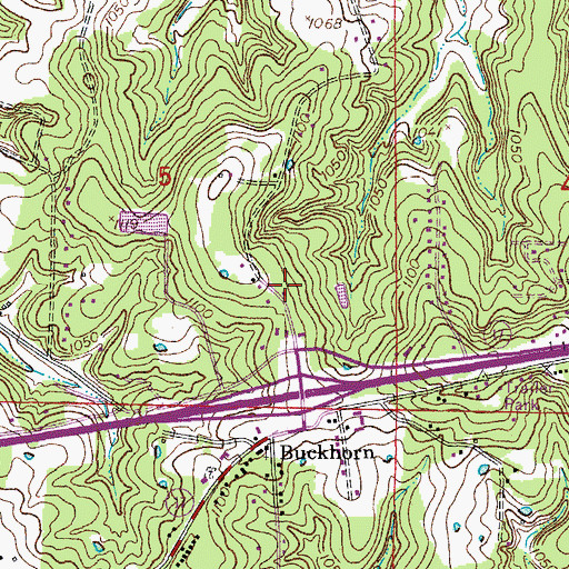 Topographic Map of Waynesville Rural Fire Protection District Station 2, MO