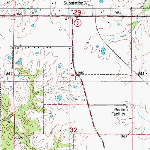 Topographic Map of Southwestern Adair County Rural Fire District Station 1 Headquarters, MO