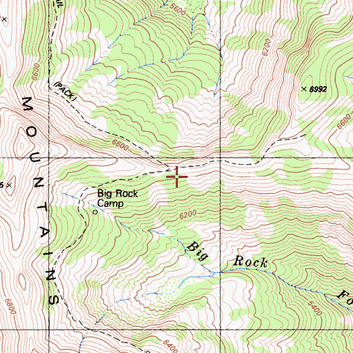 Topographic Map of Jumpoff, CA