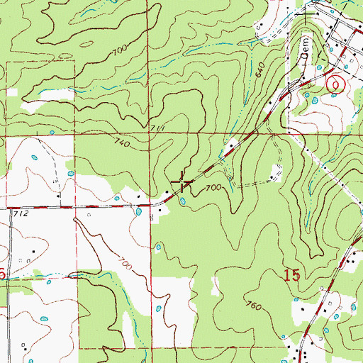 Topographic Map of Little Black Rural Fire Department, MO