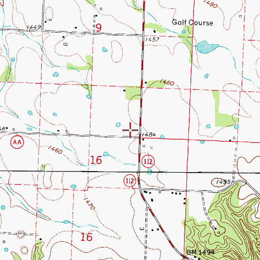 Topographic Map of Cassville Fire Protection District Station 2, MO
