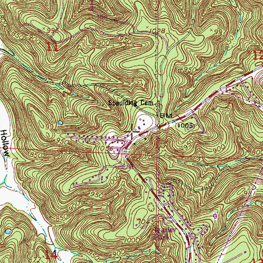 Topographic Map of Waynesville Rural Fire Protection District Station 3, MO