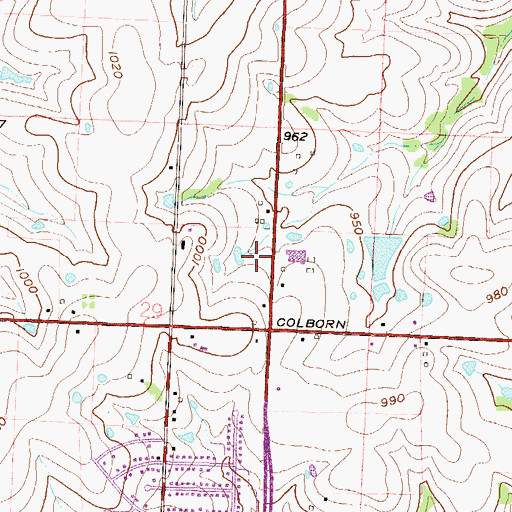 Topographic Map of Lees Summit Fire Department Station 2, MO