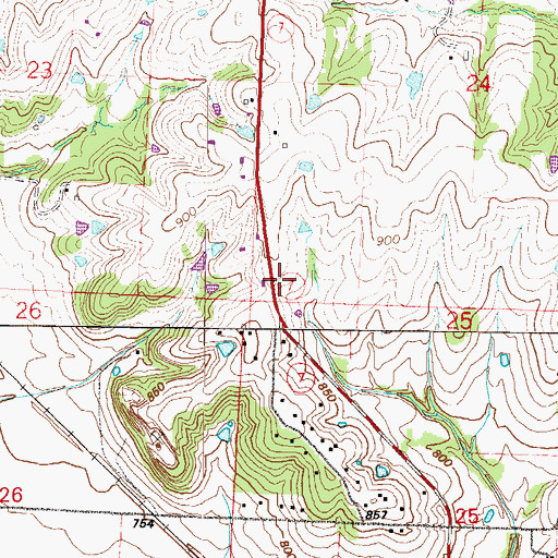 Topographic Map of Independence Fire Department Station 9, MO