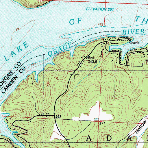 Topographic Map of Northwest Fire Protection District Station 3, MO