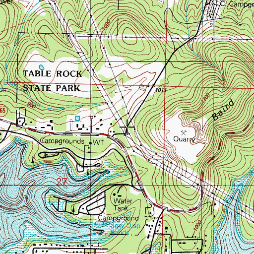 Topographic Map of Western Taney County Fire Protection District Station 12, MO