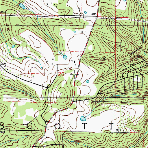 Topographic Map of Western Taney County Fire Protection District Station 6, MO