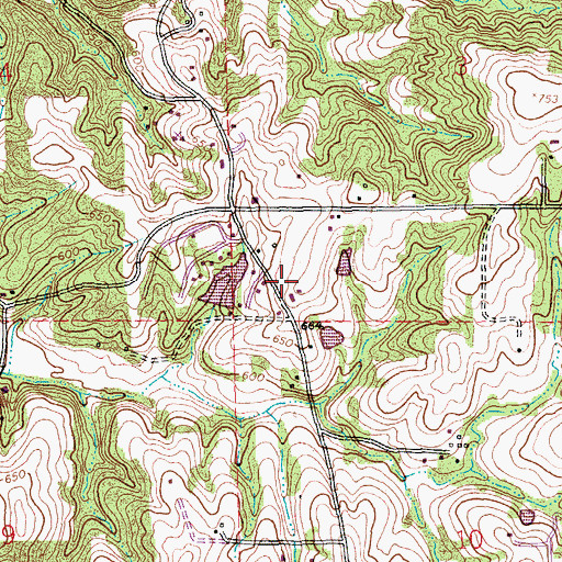 Topographic Map of Goldman Fire Protection District Station 2, MO